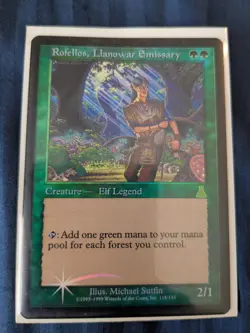ULTRA RARE MTG Urza’s Destiny Foil - 1 x Rofellos, Llanowar Emissary LP - Image 3