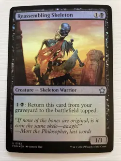 Reassembling Skeleton - Foundations - Foil #182 FDN Magic mtg - Image 1