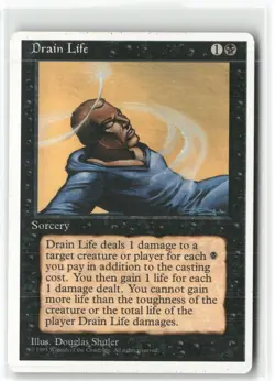 Drain Life 16 Fourth Edition Magic: The Gathering Common Lightly Played - Image 1