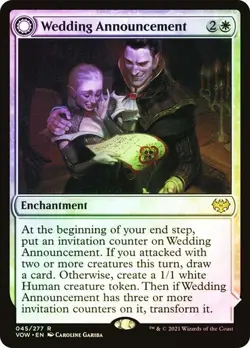 Wedding Announcement - FOIL - Innistrad: Crimson Vow - Magic The Gathering - MTG - Image 1