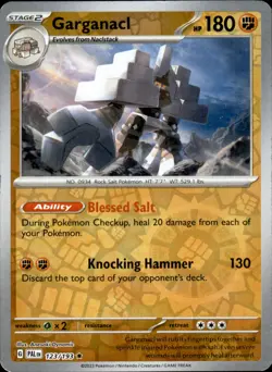 Garganacl 123/193 Reverse Holo - Pokemon SV02: Paldea Evolved LP - Image 1