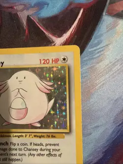 Chansey 3/130 Holo Pokemon Base Set Unlimited Moderately Played Back Whitening - Image 3