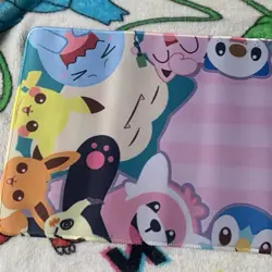 Pokemon Kawaii Cute Pink Rubber Playmat Play Mat Tcg Trading Card Game Cards CCG - Image 2