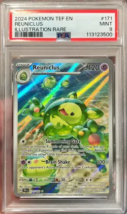 2024 Pokemon Temporal Forces Reuniclus Illustration Rare 171/162 PSA 9 Mint - Image 1