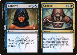 Connive / Concoct 1x FOIL GRN MTG Guilds of Ravnica Rare MINT blue black - Image 1