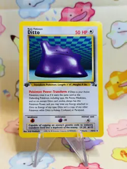 Ditto 1st Edition 18/62 - Fossil Set 1999 Pokemon TCG Non Holo NM - Image 1