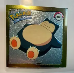 SNORLAX 1999 POKEMON ARTBOX SERIES 1 Rare Gold Foil ANIME STICKER - Image 1