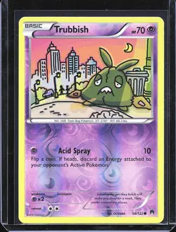 Pokemon TCG Trubbish 56/122 BREAKpoint Reverse Holo B-0001 - Image 1