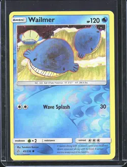 Pokemon TCG Wailmer 45/236 Cosmic Eclipse Reverse Holo B-0001 - Image 1