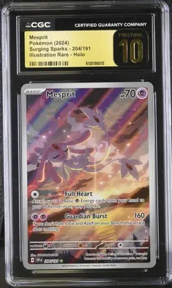Pokemon English Mesprit 204/191 2024 Surging Sparks - SSP EN Illustration Rare H - Image 1