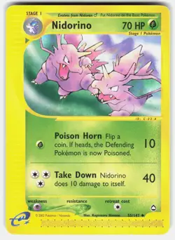 POKEMON NIDORINO 55 AQUAPOLIS MP - Image 1