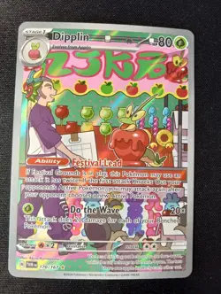 Pokemon TCG Dipplin 170/167 Twilight Masquerade Illustration Rare Holo 80 HP - Image 1