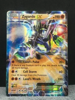 Zygarde EX 54/124 EX Rare Fates Collide Pokemon Holo Near Mint - Image 1