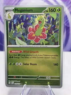 Meganium 010/132 Me01: Mega Evolution Reverse Holo Pokemon TCG NM - Image 1