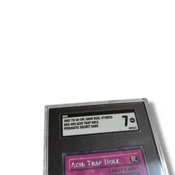2002 Yu-Gi-Oh! Dark Duel Stories DDS-005 Acid Trap Hole Prismatic Secret Rare - Image 2