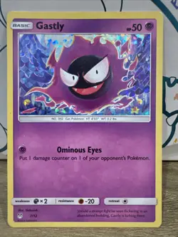 Pokemon Gastly 7/12 Mcdonald's 2019 Promo Confetti Holo Card NM - Image 1