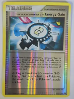 Pokemon Team Galactic's Invention G-101 Energy Gain Card 116/127 Reverse Holo - Image 1