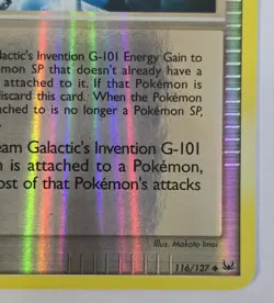 Pokemon Team Galactic's Invention G-101 Energy Gain Card 116/127 Reverse Holo - Image 5