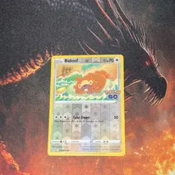 Pokemon GO Bidoof 059/078 Reverse Holo Card Pokemon TCG 70 HP - Image 1
