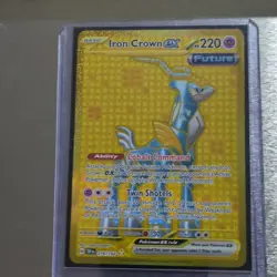 Pokemon Iron Crown ex 216/162 SV05: Temporal Forces Gold Secret Rare Holo Card - Image 1