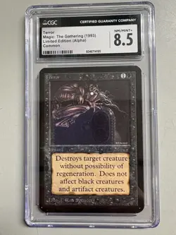 Magic: The Gathering MTG Limited Edition Alpha Terror CGC 8.5 NM/Mint+ - Image 1