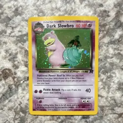 Pokemon Dark Slowbro Team Rocket Holo Rare 60 HP 12/82 2000 Vintage Card - Image 1