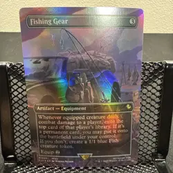 MTG Fishing Gear - Foil - Borderless, Light Play, English Commander: Final Fanta - Image 1