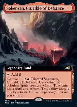 Sokenzan, Crucible of Defiance (Extended Art) [Kamigawa: Neon Dynasty] Foil Nea - Image 1