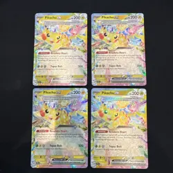 Lot Of 4 Pikachu ex 057/191 Pokemon Surging Sparks Double Rare - Image 1
