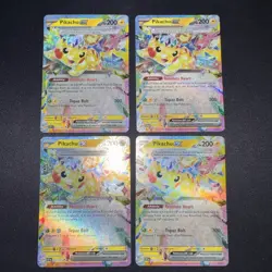 Lot Of 4 Pikachu ex 057/191 Pokemon Surging Sparks Double Rare - Image 2