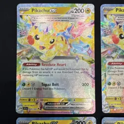 Lot Of 4 Pikachu ex 057/191 Pokemon Surging Sparks Double Rare - Image 3