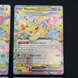 Lot Of 4 Pikachu ex 057/191 Pokemon Surging Sparks Double Rare - Image 4