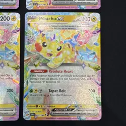 Lot Of 4 Pikachu ex 057/191 Pokemon Surging Sparks Double Rare - Image 5
