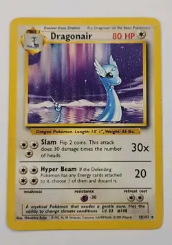 Pokemon TCG Dragonair Base Set 18/102 Uncommon Regular English Card - Image 2