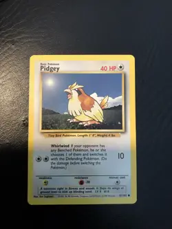 PIDGEY - 57/102 - Base Set - Pokemon Card - LP - Image 1