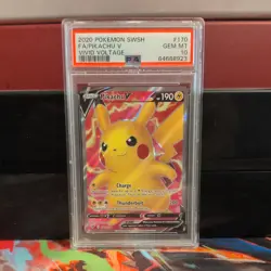 2020 Pokemon Vivid Voltage Pikachu V #170 Full Art Sword & Shield PSA 10 GEM - Image 1