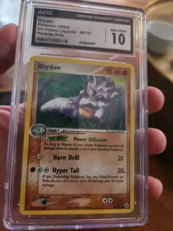 (TOP POP 10) CGC 10 GEM MINT Pokemon Rhydon Reverse Holo EX Hidden Legend 46/101 - Image 3