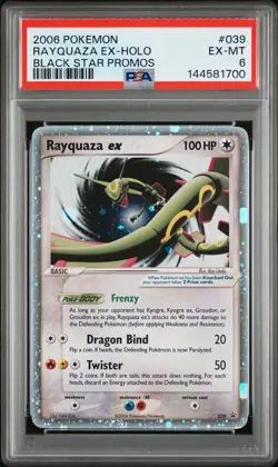 2006 POKEMON BLACK STAR PROMOS #039 RAYQUAZA EX-HOLO PSA 6 - Image 1