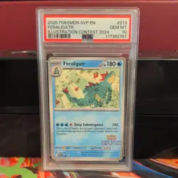 2025 POKEMON SVP PROMO ILLUSTRATION CONTEST 2024 #213 FERALIGATR PSA 10 - Image 1