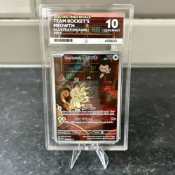 Pokemon: Team Rocket's Meowth - 203/182 - Destined Rivals - ACE GEM MINT 10 🌟 - Image 1