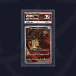 Pokemon: Team Rocket's Meowth - 203/182 - Destined Rivals - ACE GEM MINT 10 🌟 - Image 3