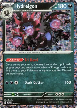 POKEMON Hydreigon #010/015 Holo McDonald's Promos 2024 NM - Image 1