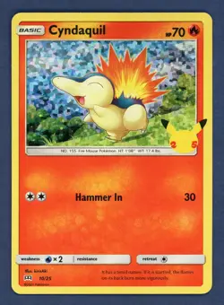 Cyndaquil 010/025 Promo McDonald's 25th Anniversary Promos Pokemon Holo NM - Image 1
