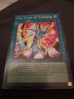 Yugioh The Gaze of Timaeus MZMU-EN013 Secret Rare 1st Edition NM - Image 1