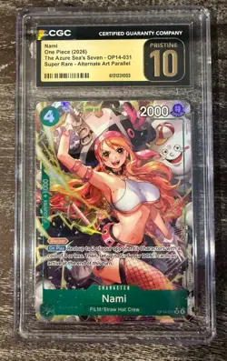 2026 One Piece Nami Super Rare Alt Art #OP14-031 CGC 10 Pristine - Image 1