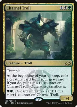 Charnel Troll 2x FOIL GRN MTG Guilds of Ravnica Rare MINT black green - Image 1