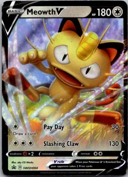 Meowth V Promo SWSH: Sword & Shield Promo Cards SWSH004 NM - Image 1