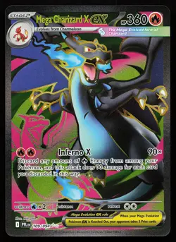 Mega Charizard X ex 109/094 Ultra Rare Phantasmal Flames Pokemon Card - Image 1