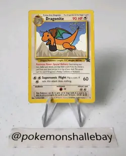 Dragonite 5 Promo First Movie WOTC Black Star *DMG* Pokemon Card - Image 1