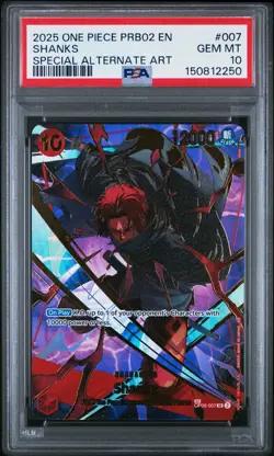 2025 ONE PIECE PRB02-PREM BOOSTER -ONE PIECE CARD THE BEST- VOL.2 SHANKS PSA 10 - Image 1
